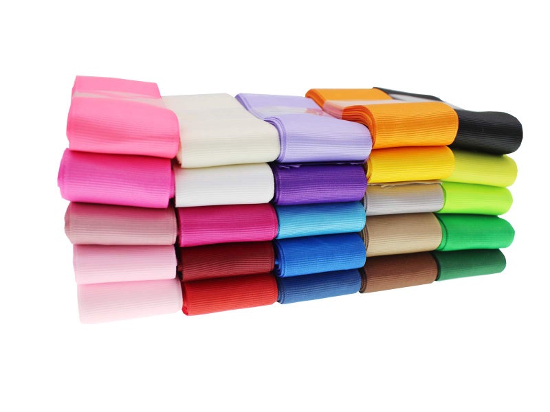 JESEP Assorted Grosgrain Satin Ribbon 1-1/2 inch 100Yards Flower Boutique Gift Wrapping Package Ribbon DIY Crafts Bow Hair Headband Accessories 1.5inch Wide Thick Fabric Ribbon - Image 1